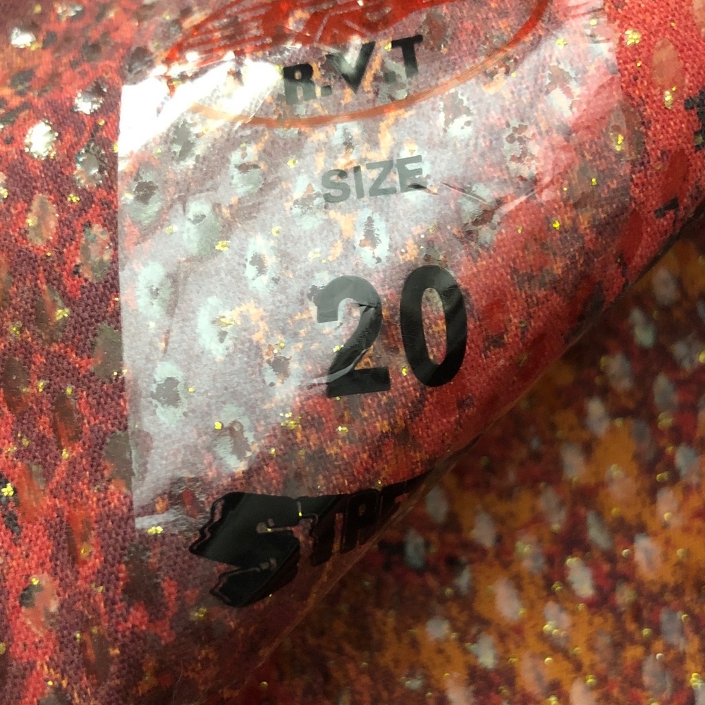 Faux Red/Burnt Orange  Snake Skin Plus Size Jeans - Picture 7 of 8